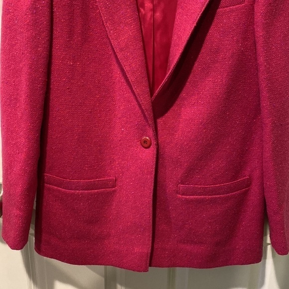 Pendleton Vintage Wool Blazer Pink Size 8 EUC - Picture 5 of 15